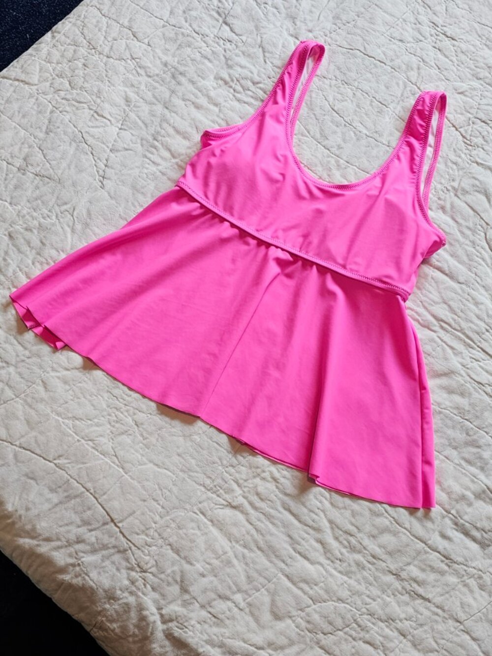 Beachsissi L Tankini Swimsuit Top Hot Pink - Picture 3 of 6